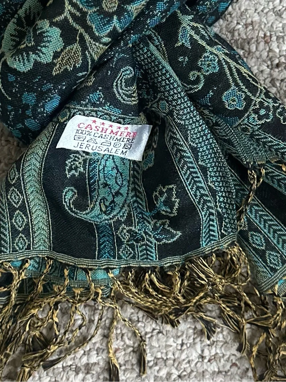 Cashmere Scarf Blue Size One Size Fits Most